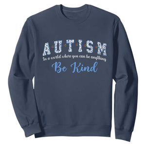 Autism Awareness Sweatshirt Neurodivergent Pride Infinity Symbol Support TS14 Navy Print Your Wear