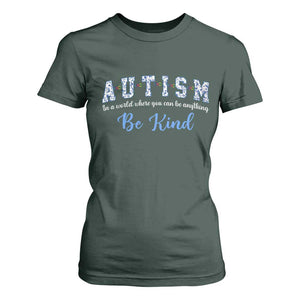Autism Awareness T Shirt For Women Neurodivergent Pride Infinity Symbol Support TS14 Dark Forest Green Print Your Wear