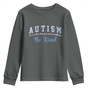 Autism Awareness Youth Sweatshirt Neurodivergent Pride Infinity Symbol Support TS14 Dark Heather Print Your Wear