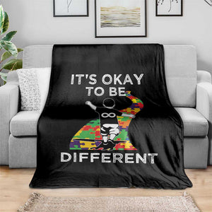 Autism Acceptance Throw Blanket It's Okay To Be Different TS14 Print Your Wear