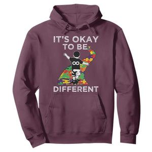 Autism Acceptance Hoodie It's Okay To Be Different TS14 Maroon Print Your Wear