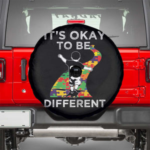 Autism Acceptance Spare Tire Cover It's Okay To Be Different TS14 Black Print Your Wear