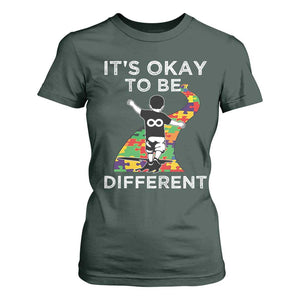 Autism Acceptance T Shirt For Women It's Okay To Be Different TS14 Dark Forest Green Print Your Wear