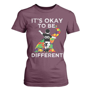 Autism Acceptance T Shirt For Women It's Okay To Be Different TS14 Maroon Print Your Wear