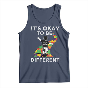 Autism Acceptance Tank Top It's Okay To Be Different TS14 Navy Print Your Wear