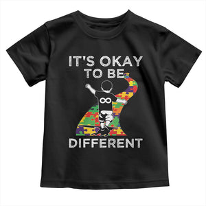 Autism Acceptance Toddler T Shirt It's Okay To Be Different TS14 Black Print Your Wear