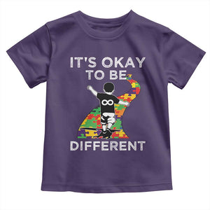 Autism Acceptance Toddler T Shirt It's Okay To Be Different TS14 Purple Print Your Wear