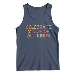 Autism Acceptance Tank Top Celebrate Minds of All Kinds TS14 Navy Print Your Wear