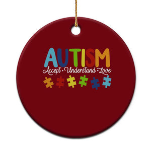 Autism Acceptance Ceramic Ornament Accept Understand Love Special Education Teacher Gift TS14 1pc Red Print Your Wear