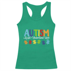 Autism Acceptance Racerback Tank Top Accept Understand Love Special Education Teacher Gift TS14 Irish Green Print Your Wear