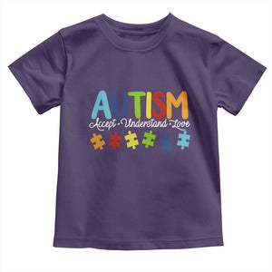 Autism Acceptance Toddler T Shirt Accept Understand Love Special Education Teacher Gift TS14 Purple Print Your Wear