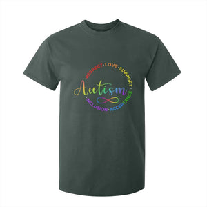 Autism Acceptance T Shirt For Kid Respect Love Support Autism Awareness Month TS14 Dark Forest Green Print Your Wear