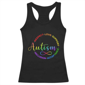 Autism Acceptance Racerback Tank Top Respect Love Support Autism Awareness Month TS14 Black Print Your Wear