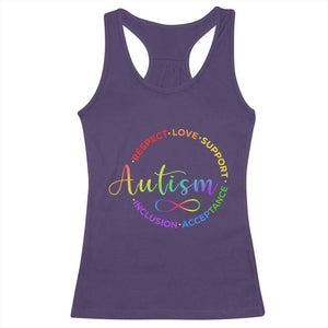 Autism Acceptance Racerback Tank Top Respect Love Support Autism Awareness Month TS14 Purple Print Your Wear
