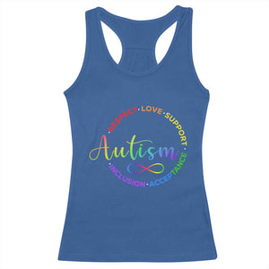 Autism Acceptance Racerback Tank Top Respect Love Support Autism Awareness Month TS14 Royal Blue Print Your Wear