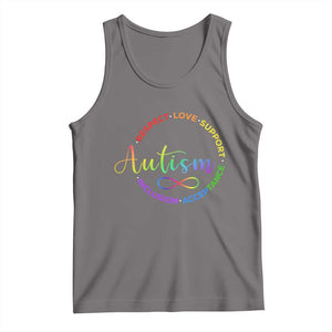 Autism Acceptance Tank Top Respect Love Support Autism Awareness Month TS14 Deep Heather Print Your Wear