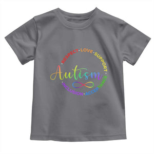 Autism Acceptance Toddler T Shirt Respect Love Support Autism Awareness Month TS14 Charcoal Print Your Wear