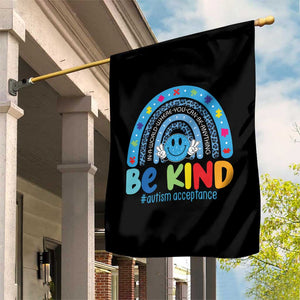 Autism Acceptance Garden Flag Rainbow in April We Wear Blue Ribbon Autism TS14 Print Your Wear