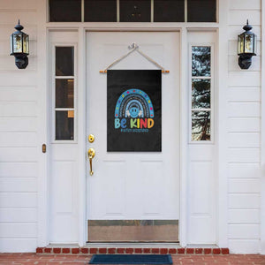 Autism Acceptance Garden Flag Rainbow in April We Wear Blue Ribbon Autism TS14 Print Your Wear