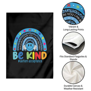 Autism Acceptance Garden Flag Rainbow in April We Wear Blue Ribbon Autism TS14 Print Your Wear