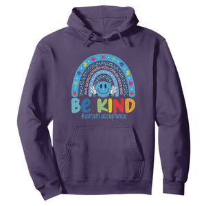 Autism Acceptance Hoodie Rainbow in April We Wear Blue Ribbon Autism TS14 Purple Print Your Wear