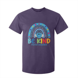 Autism Acceptance T Shirt For Kid Rainbow in April We Wear Blue Ribbon Autism TS14 Purple Print Your Wear