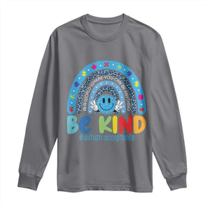 Autism Acceptance Long Sleeve Shirt Rainbow in April We Wear Blue Ribbon Autism TS14 Charcoal Print Your Wear