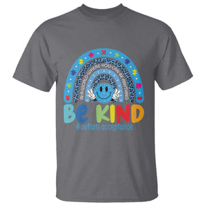 Autism Acceptance T Shirt Rainbow in April We Wear Blue Ribbon Autism TS14 Charcoal Print Your Wear