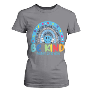 Autism Acceptance T Shirt For Women Rainbow in April We Wear Blue Ribbon Autism TS14 Charcoal Print Your Wear