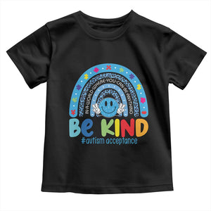 Autism Acceptance Toddler T Shirt Rainbow in April We Wear Blue Ribbon Autism TS14 Black Print Your Wear