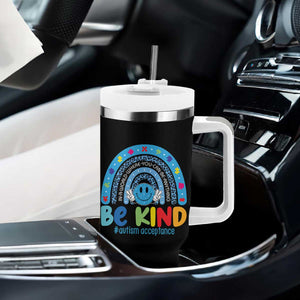Autism Acceptance Tumbler With Handle Rainbow in April We Wear Blue Ribbon Autism TS14 Print Your Wear