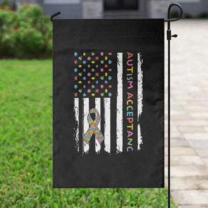 Autism Acceptance Garden Flag American Flag Neurodivergent Support Ribbon Puzzle TS14 Print Your Wear