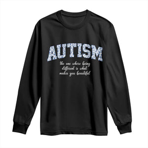 Autism Acceptance Long Sleeve Shirt Autistic Acceptance Inspirational TS14 Black Print Your Wear