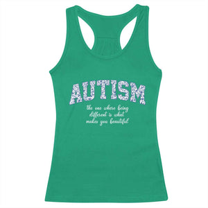 Autism Acceptance Racerback Tank Top Autistic Acceptance Inspirational TS14 Irish Green Print Your Wear