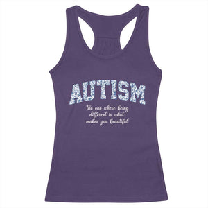 Autism Acceptance Racerback Tank Top Autistic Acceptance Inspirational TS14 Purple Print Your Wear