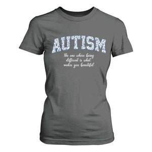 Autism Acceptance T Shirt For Women Autistic Acceptance Inspirational TS14 Dark Heather Print Your Wear