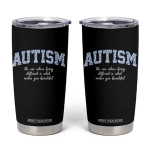 Autism Acceptance Tumbler Cup Autistic Acceptance Inspirational TS14 Black Print Your Wear
