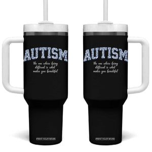 Autism Acceptance Tumbler With Handle Autistic Acceptance Inspirational TS14 One Size: 40 oz Black Print Your Wear