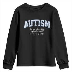 Autism Acceptance Youth Sweatshirt Autistic Acceptance Inspirational TS14 Black Print Your Wear