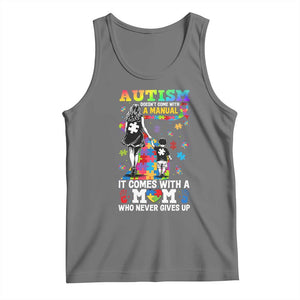 Autism Acceptance Tank Top Doesn't Come with a Manual Autism Mom TS14 Black Heather Print Your Wear