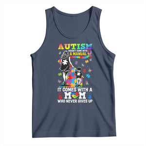 Autism Acceptance Tank Top Doesn't Come with a Manual Autism Mom TS14 Navy Print Your Wear