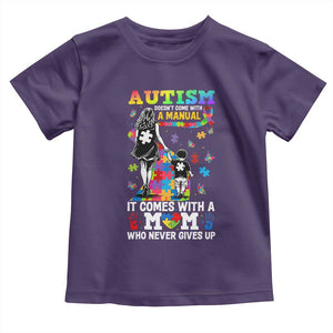 Autism Acceptance Toddler T Shirt Doesn't Come with a Manual Autism Mom TS14 Purple Print Your Wear