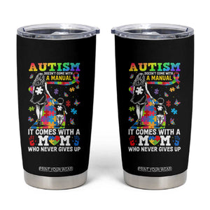 Autism Acceptance Tumbler Cup Doesn't Come with a Manual Autism Mom TS14 Black Print Your Wear