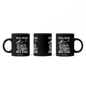 Autism Acceptance Coffee Mug Autism Dad Motocross Rider Father Son Support TS14 Print Your Wear