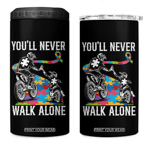Autism Acceptance 4 in 1 Can Cooler Tumbler Autism Dad Motocross Rider Father Son Support TS14 One Size: 16 oz Black Print Your Wear