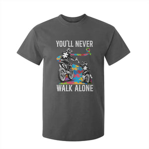 Autism Acceptance T Shirt For Kid Autism Dad Motocross Rider Father Son Support TS14 Dark Heather Print Your Wear