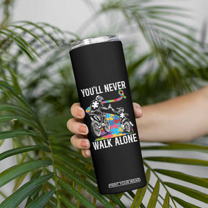 Autism Acceptance Skinny Tumbler Autism Dad Motocross Rider Father Son Support TS14 Print Your Wear