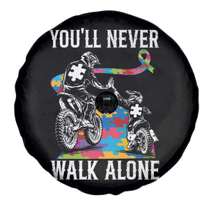 Autism Acceptance Spare Tire Cover Autism Dad Motocross Rider Father Son Support TS14 Print Your Wear