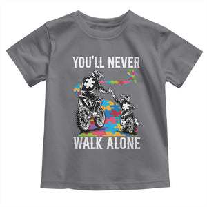 Autism Acceptance Toddler T Shirt Autism Dad Motocross Rider Father Son Support TS14 Charcoal Print Your Wear