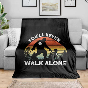 Autism Acceptance Throw Blanket Autism Dad You'll Never Walk Alone Support TS14 Print Your Wear